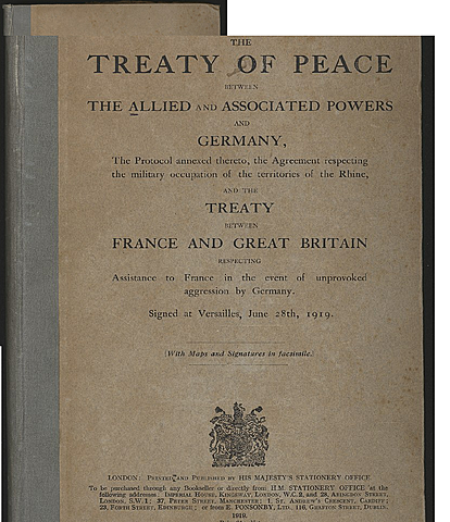 tratado de versalles : 28 de junio de 1919;Versalles (Francia)