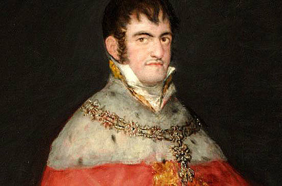 Fernando VII hereda el trono de Aragón