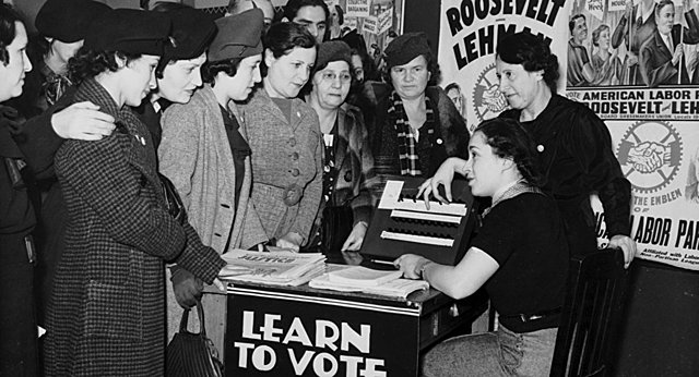 La mujer puede votar en los Estados Unidos