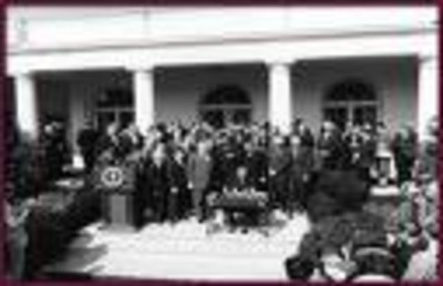 •	President Nixon stuns Americans by announcing U.S. and South Vietnamese incursion into Cambodia