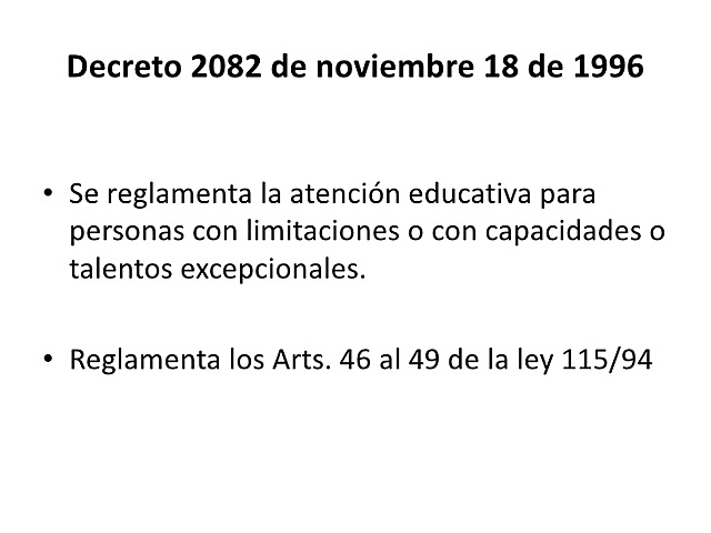 Decreto 2082 de 1996