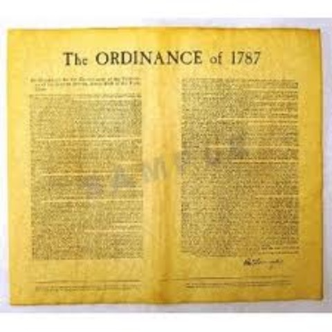 The Northwest Ordinance adopted by the Continental Congress