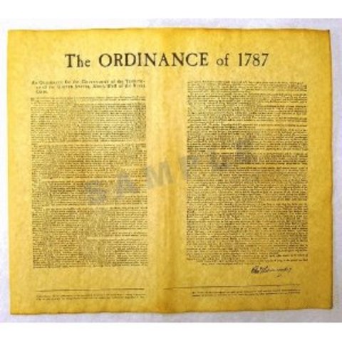 the north west ordinance adopted by the continental congress