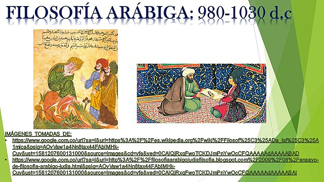 FILOSOFÍA ARÁBIGA: 980-1030 d.c