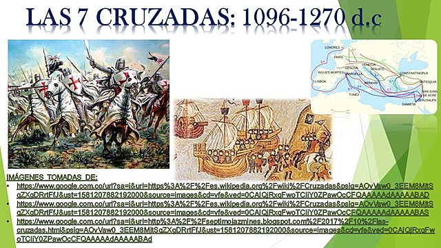 LAS  7 CRUZADAS: 1096-1270 d.c