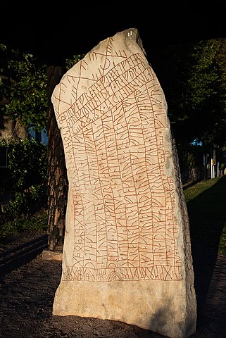 Rök Runestone is carved