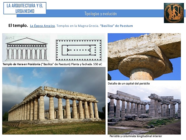 Templo a Hera conocido como La Basílica en Paestum.