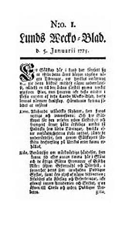 1833 El diario sueco Lunds Weckoblad ofrece cursos de gramática