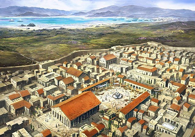 Julius Caesar founds the Roman colony of Corinth