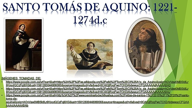 SANTO TOMÁS DE AQUINO: 1221-1274 d.c