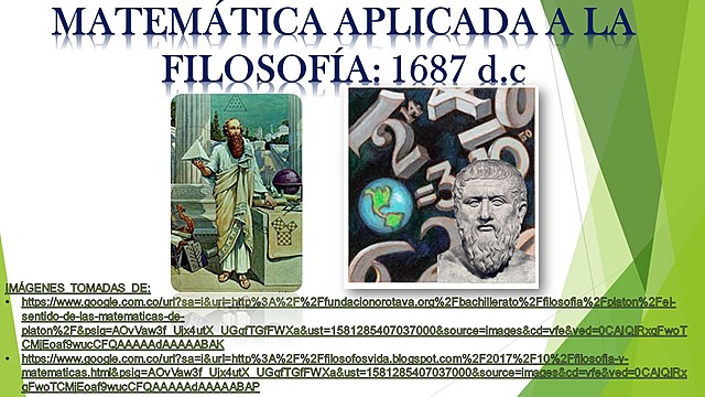 MATEMÁTICA APLICADA A LA FILOSOFÍA: 1687 d.c
