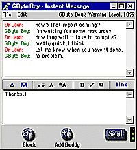 Aparición de Instant Messenger Chat, by AOL