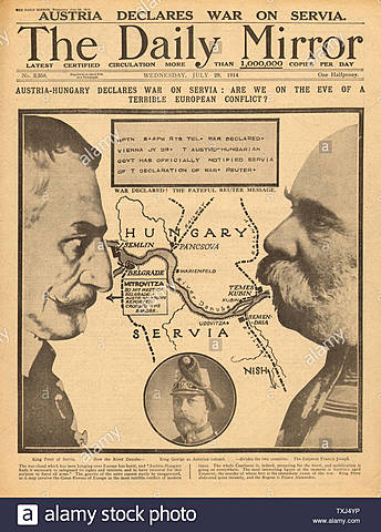 Austria le declara la guerra a Serbia