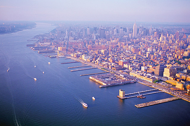 Hudson River and East River