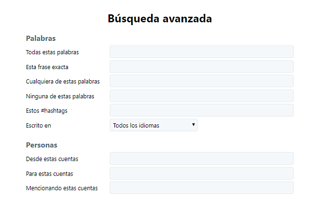 Búsqueda de Twitter