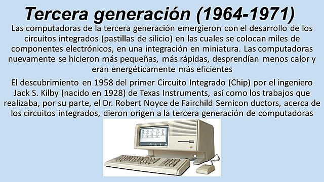 tercera generación tecnológica de ordenadores