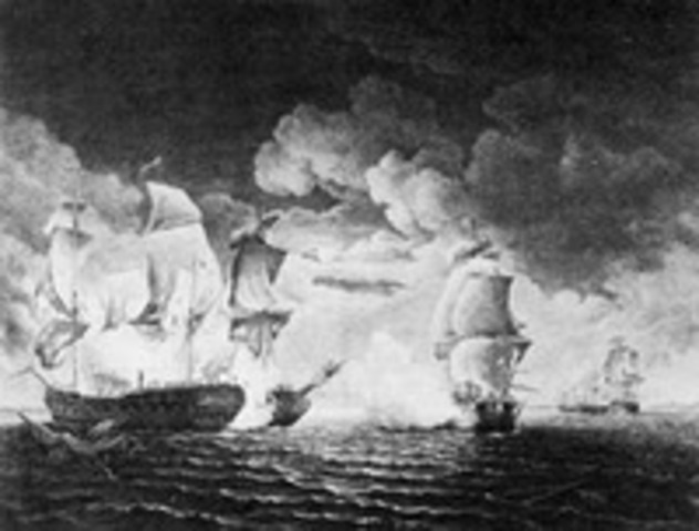 John Paul Jones defeats the Serapis