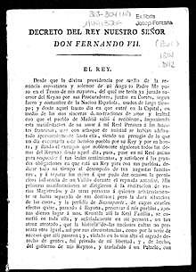 Derogació de la Constitució de Cadis