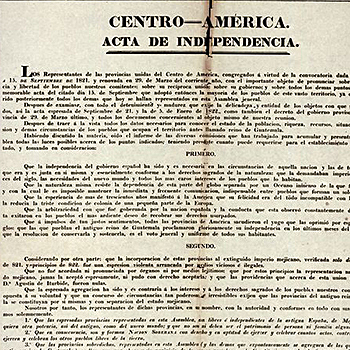 Historia de independencia de Centroamérica