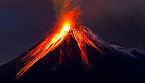 Erupción del volcán de Tera