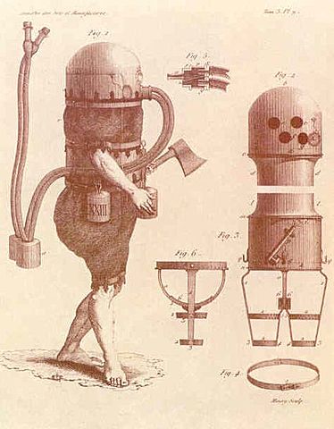 First Practical Diving Helmet