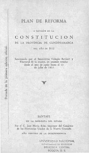 Constitución provincial  de Cundinamarca