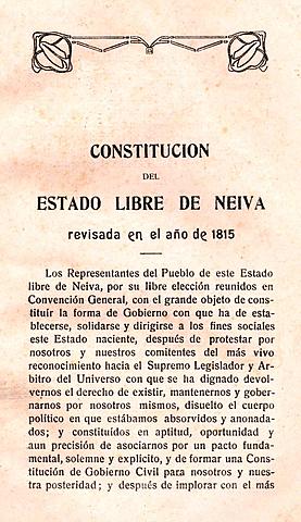 Constitución de Estado libre de Neiva