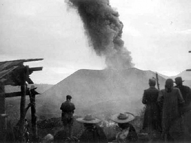 Erupción del Paricutín.