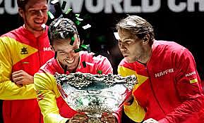 Fifth Davis cup with Spain
