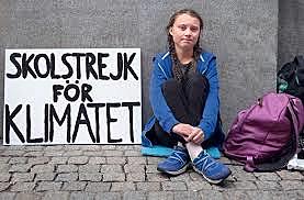 Greta Thunberg's first contact with climate change