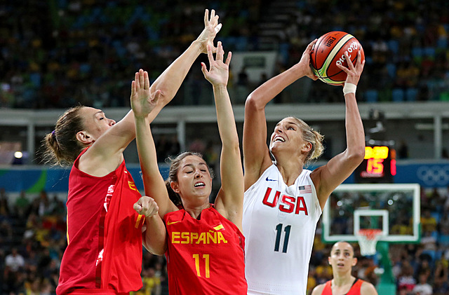Women basketball is introduced to the Olympics.