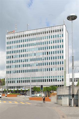 Construction des PTT, l'actuelle poste centrale de Fribourg