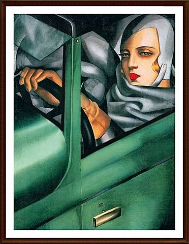 Autorretrato en Bugatti, Tamara Lempickca