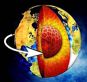 1995 Se detecta la rotación del núcleo interno de la Tierra