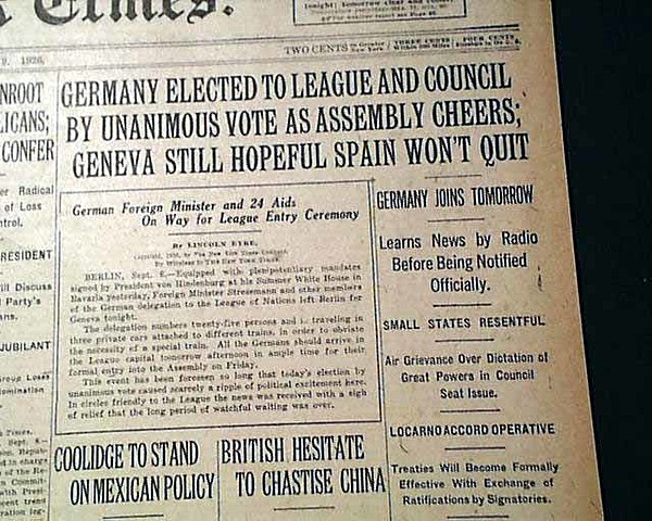Germany Joins the League of Nations