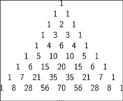 Triángulo de Pascal.