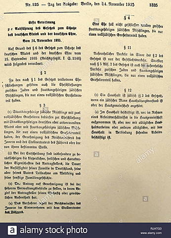 Nuremberg Laws are enacted