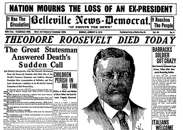 Teddy Roosevelt’s death
