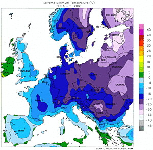 Europe Cold Snap