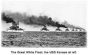 World Tour of “Great White Fleet” to Japan under Teddy Roosevelt
