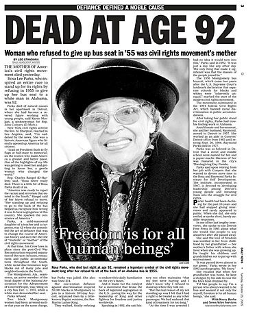 Rosa Parks dies