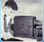 Era audiovisual con proyector de filminas