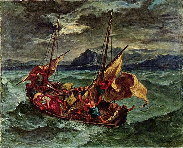 Cristo en el mar de Galilea, Eugène Delacroix