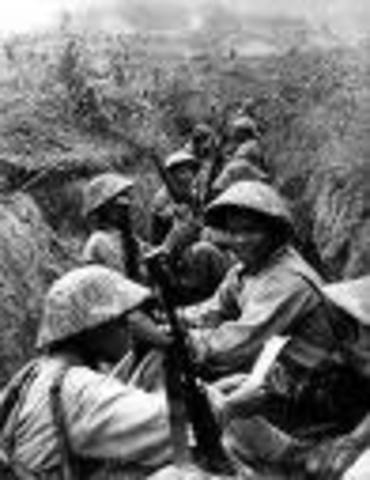 The Geneva Accords divide Vietnam in half at the 17th parallel