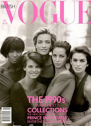 Vouge Magazine cover from the year 1990