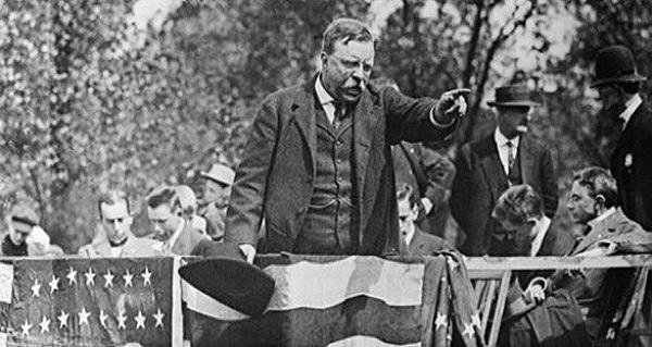 Runs for Presidency, unsuccessfully for the Bull-Moose party