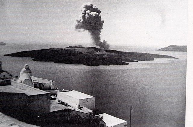 Erupción del volcán de tera (Santorini)
