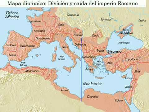 División del imperio Romano