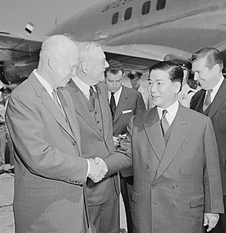 The Geneva Accords divide Vietnam in half at the 17th parallel