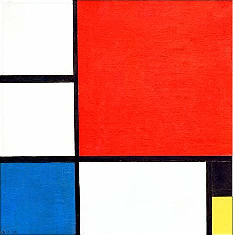 Composition II in Red, Blue and Yellow, Piet Mondrian